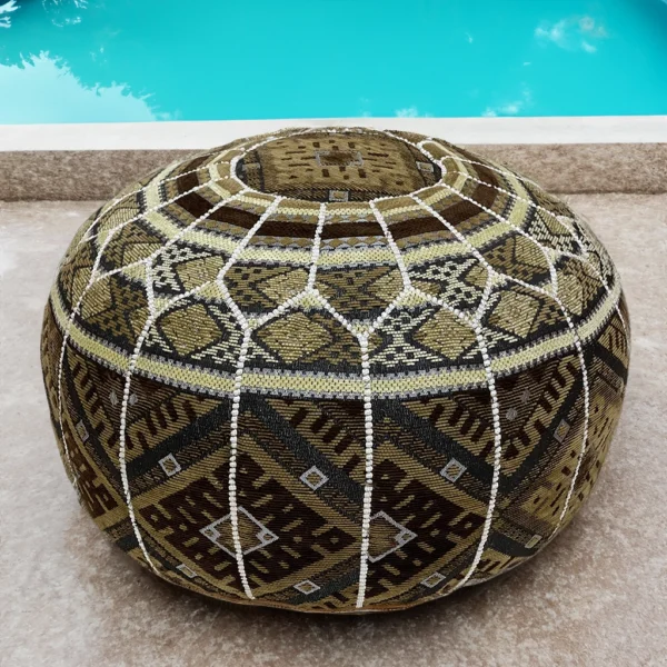 Moroccan African Illusion Pouf