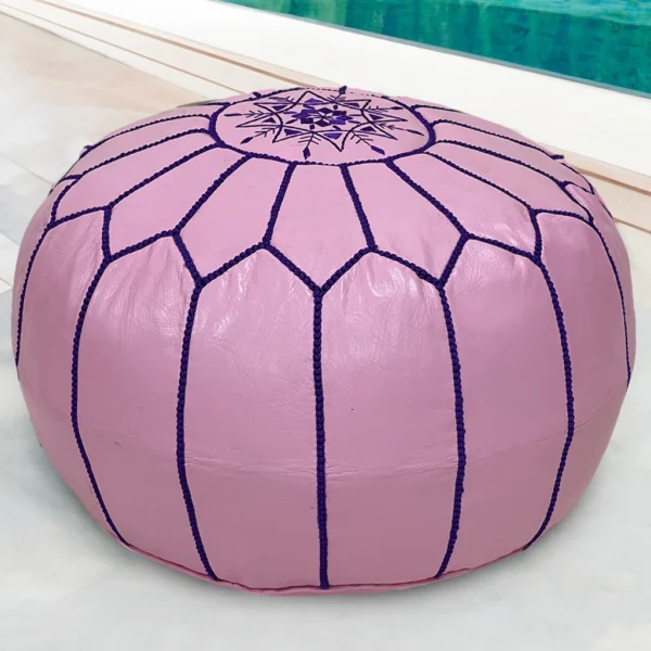 Moroccan Pink Glamour Pouf
